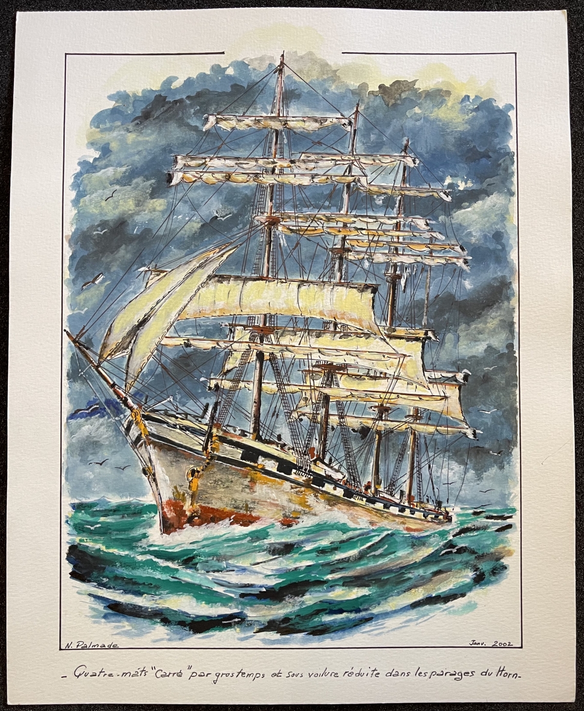 marine_quatre_mats_carre_aquarelle_de_2002_navire_norbert_palmade_1928-2019