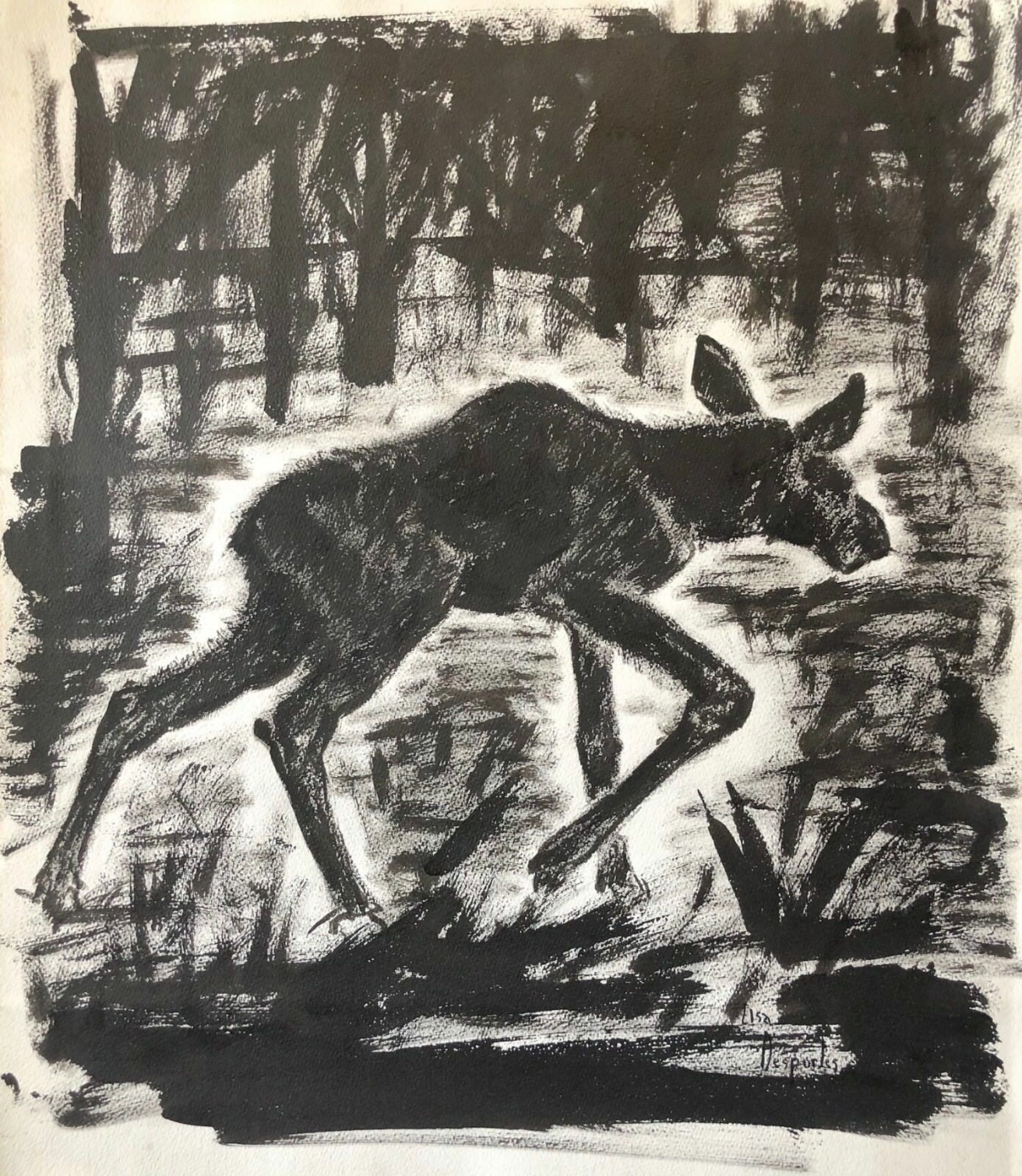 elan_suede_1962_encre_signee_elsa_desportes_peintre_animalier