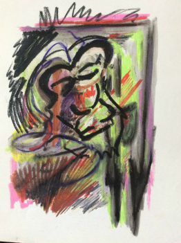 expressionniste_abstrait_anonyme_techniques_mixtes_gouache_et_pastel