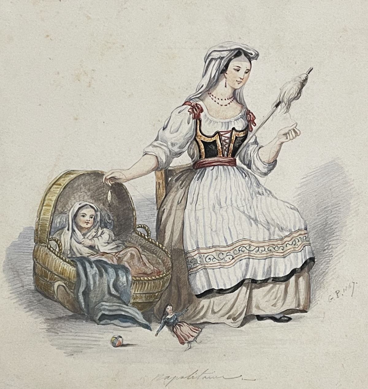 italie_napolitaine_fuseau_fil_filage_aquarelle_encre_graphite_monogramme_gp_1847
