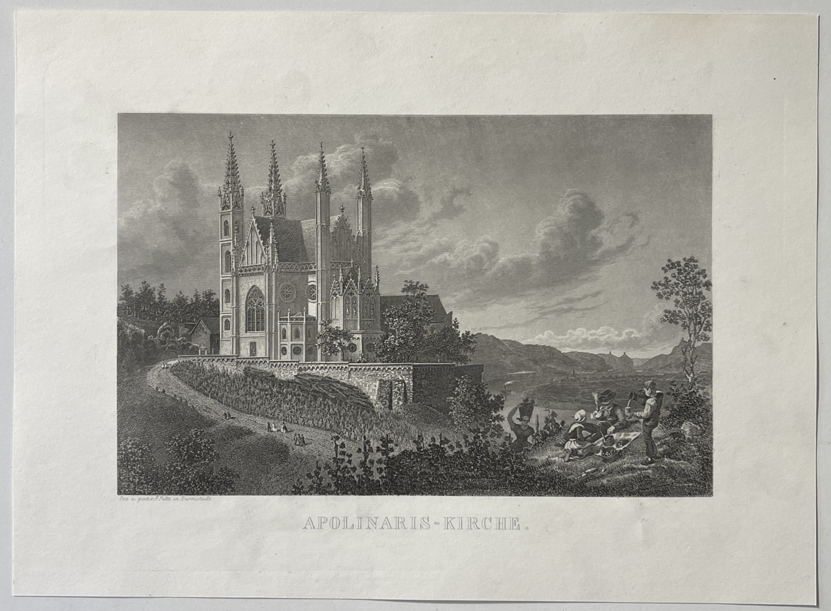 apolinaris_kirche_germany_c1850_antique_engraving_rhine_church_rhein_allemagne