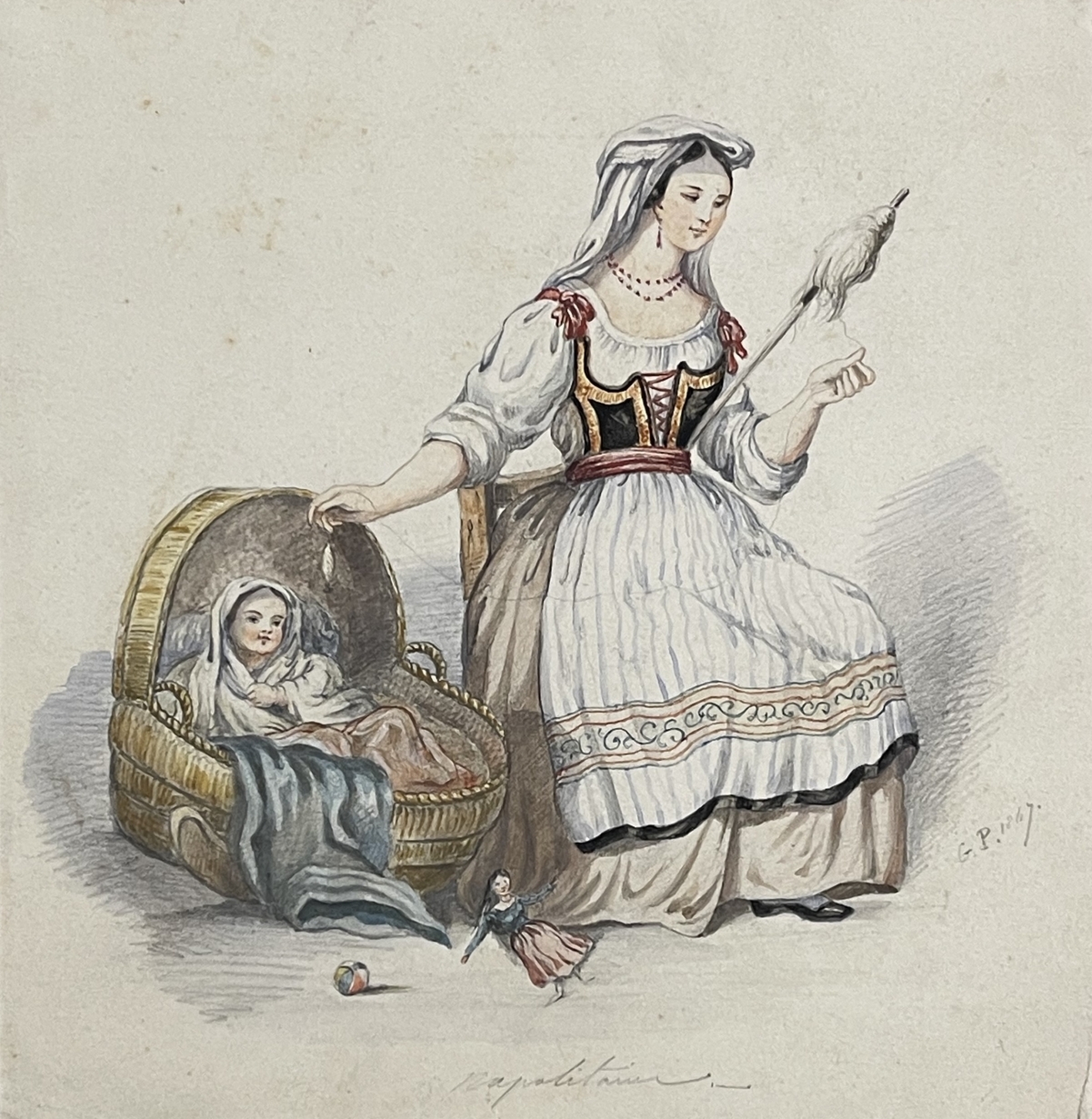 italie_napolitaine_fuseau_fil_filage_aquarelle_encre_graphite_monogramme_gp_1847