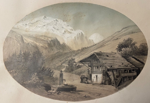 la_jungfrau_alpes_suisse_berne_dessin_graphite_rehaussé_vers_1850_anonyme
