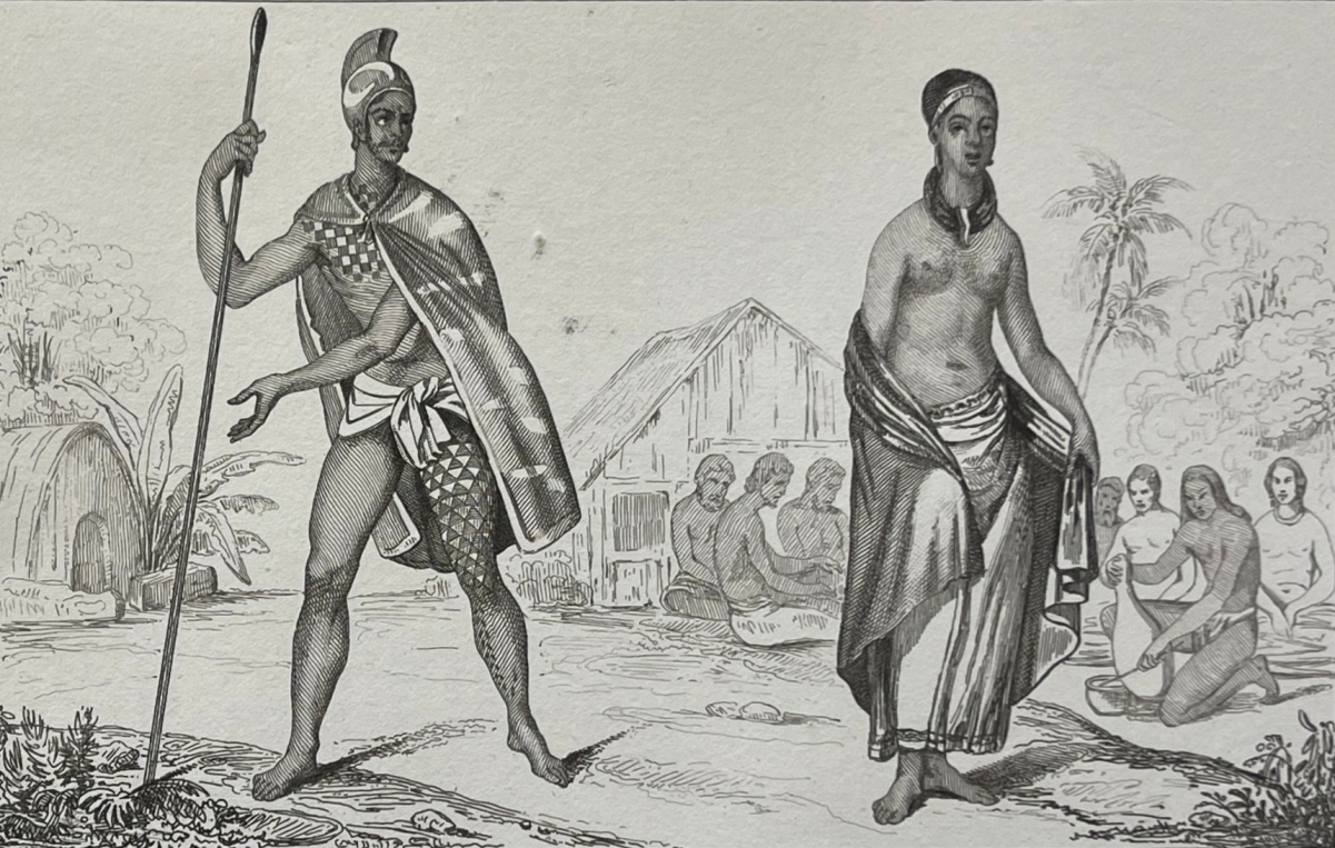 hawaii_1836_engraving_royal_officer_chiefs_wife_hawaiian_islands_polynesia
