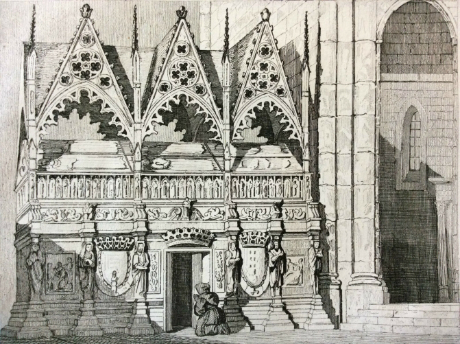 espagne_tombeau_rois_d_aragon_poblet_gravure_de_1837