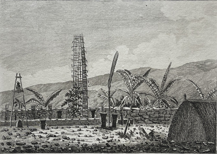 kauai_hawai_cimetiere_sacre_d???atooi_voyage_de_james_cook_gravure_vers_1817