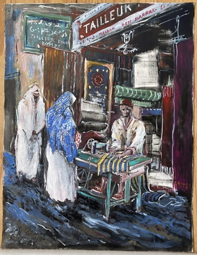 maroc_tailleur_pour_dames_marrakech_par_norbert_palmade_1996_orientaliste
