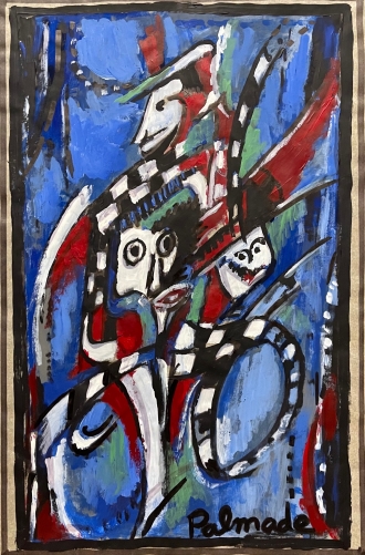 trois_ecossais_jouant_de_la_cornemuse_art_brut_acrylique_sur_calque_1990
