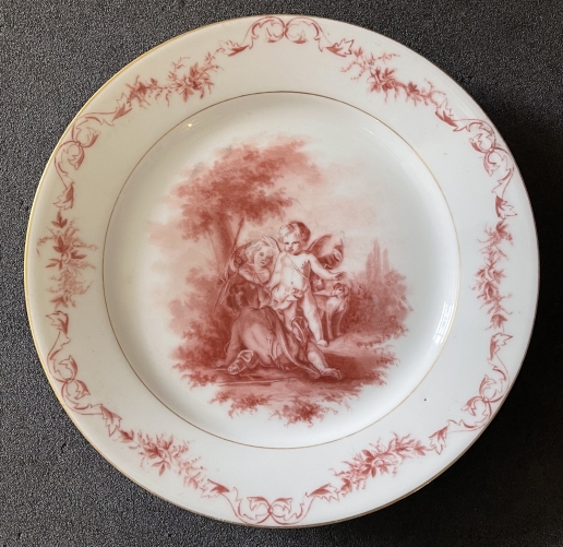 assiette_porcelaine_de_paris_fin_xviii_decor_denfants_a_la_chasse