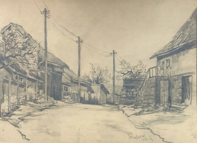 seefeld_in_tirol_?_autriche_dessin_graphite_de_1913__