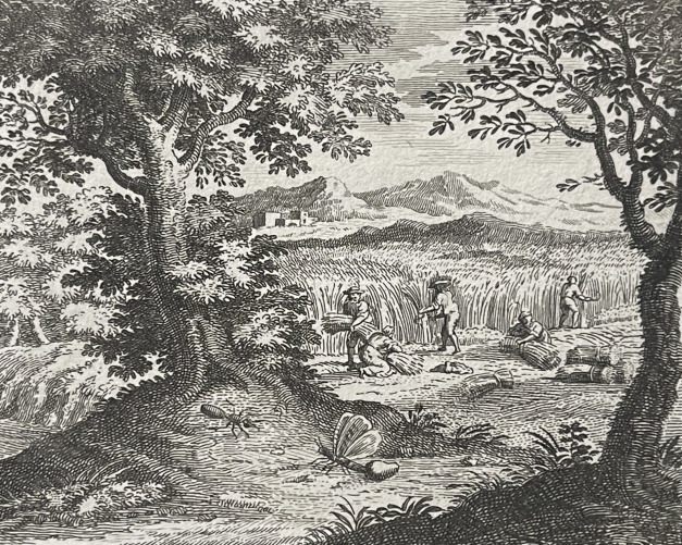 la_chenille_et_la_fourmi_claude_gillot_1673-1722_fable_moisson_1719