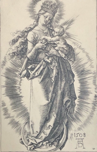 albrecht_dürer_1471-1528_la_vierge_au_croissant_1508_heliogravure_vers_1910