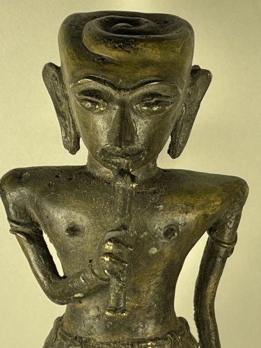 southeast_asian_bronze_figure_male_sculpture_thailand_laos_khmer_19/20th_century