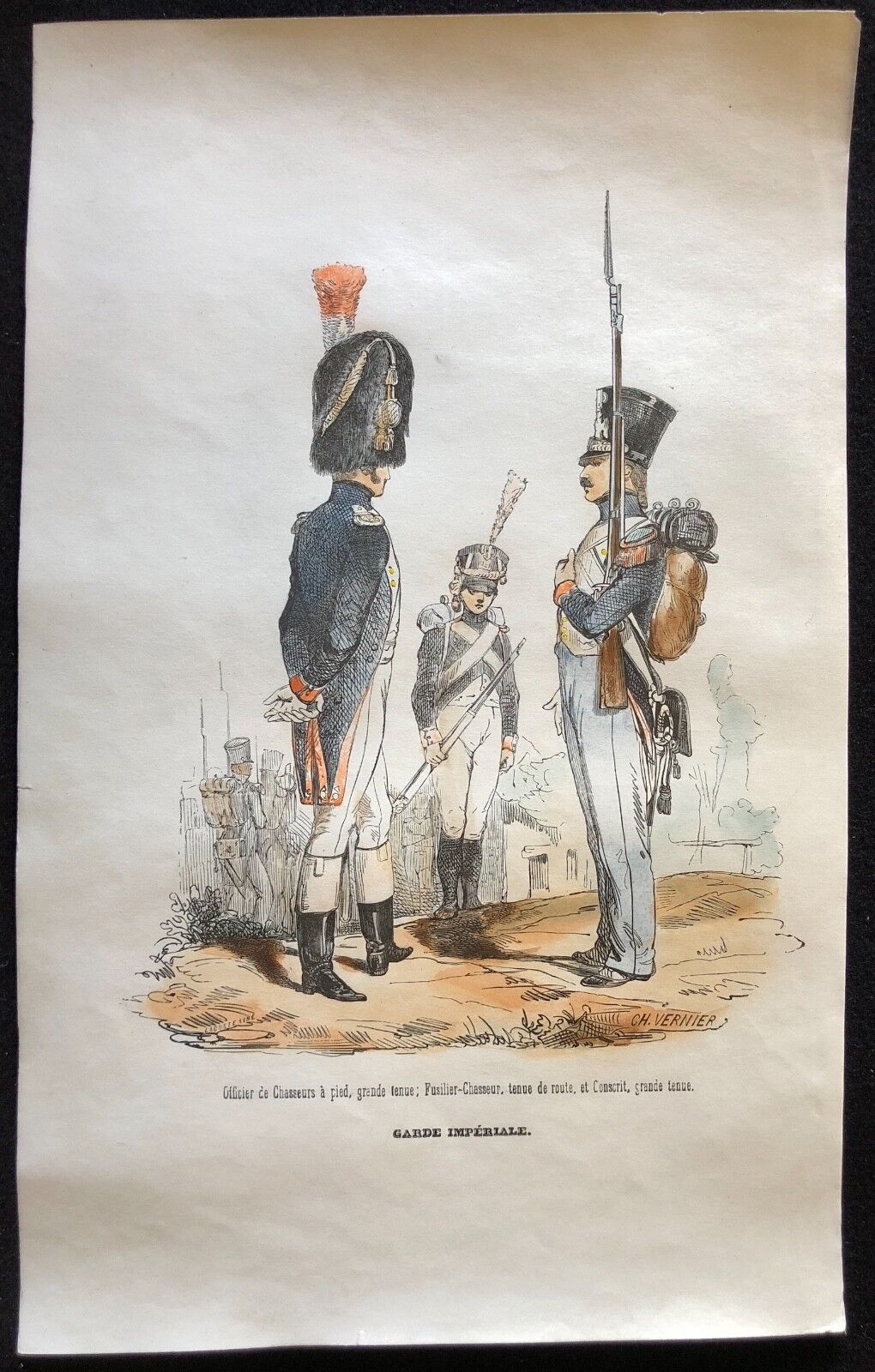 garde_imperiale_estampe_officier_chasseur_a_pied_napoleon_bonaparte_france