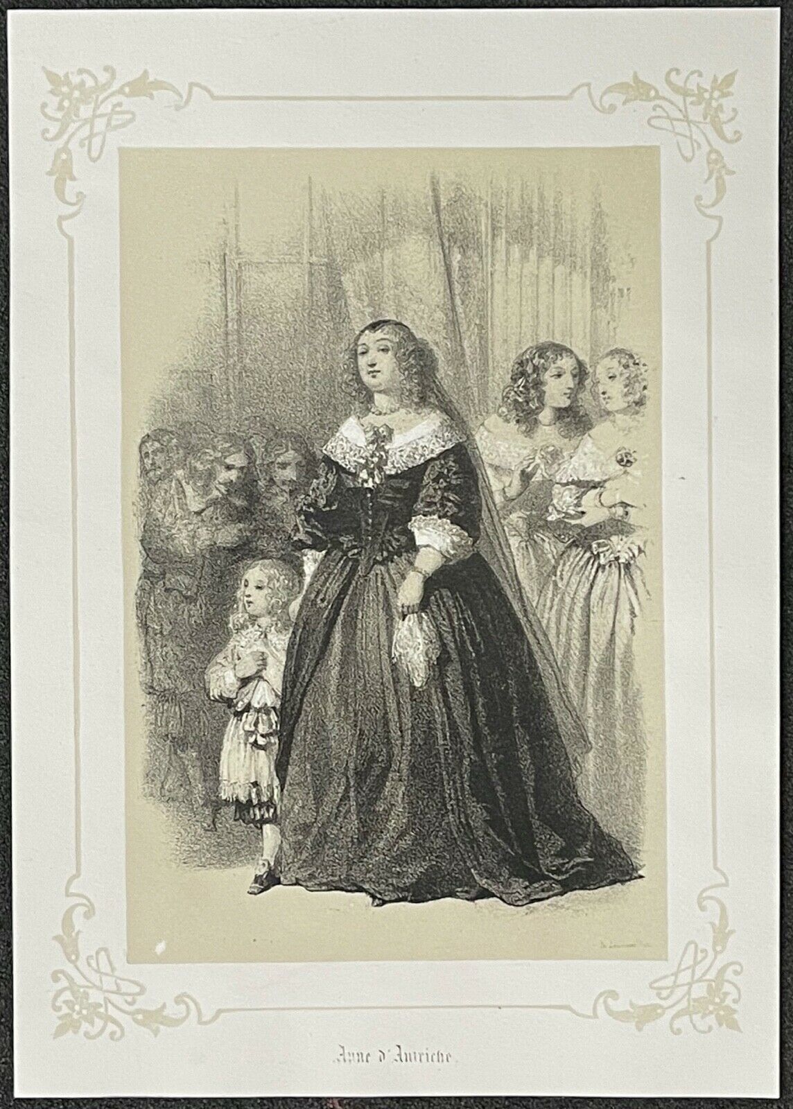 anne_d_autriche_1601-1666_reine_de_france_lithographie_de_1848_xixe_espagne