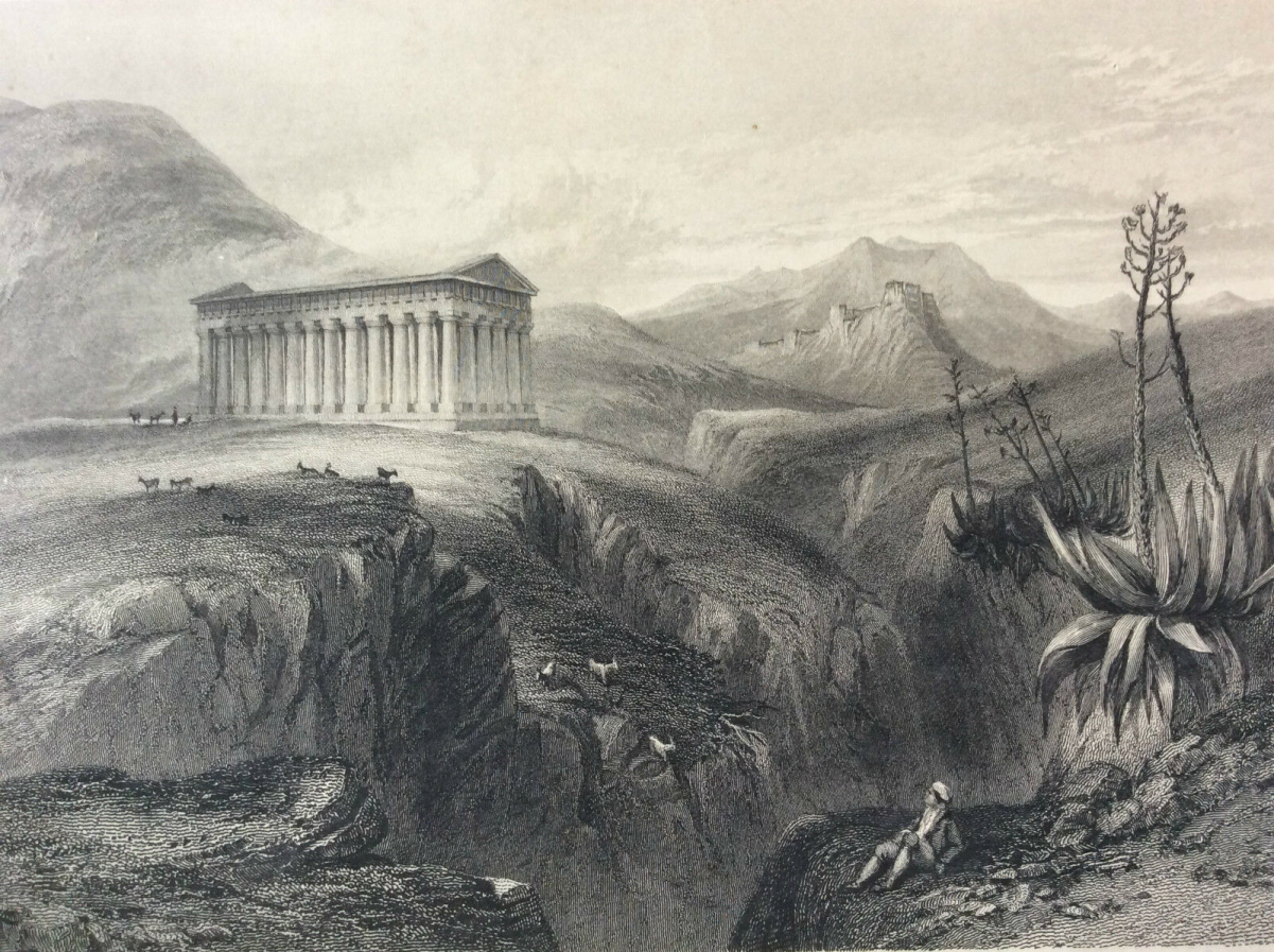 italie_temple_de_segeste_sicile_lithographie_circa_1880_secesta_italia_sicilia