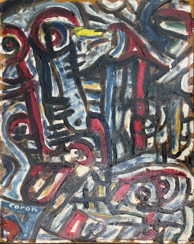 art_brut_peinture_sur_carton_vers_1970_signee_caron_50_cm_par_39,7_cm_