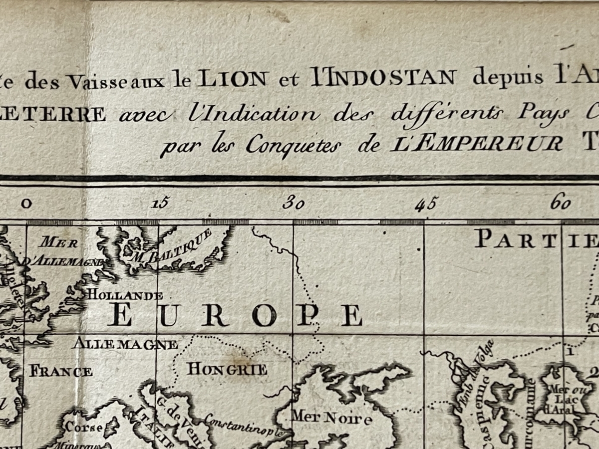 china_england_1817_antique_map_lion_hindostan_voyage_macartney_embassy_chine