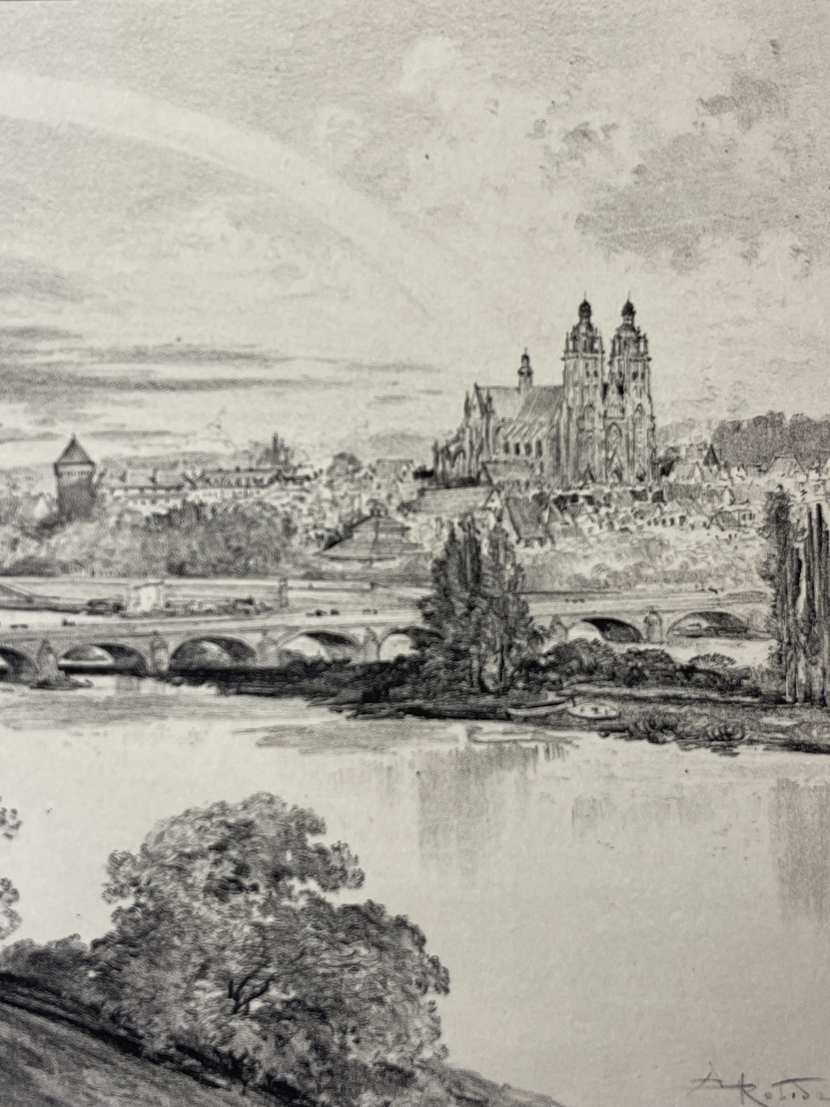 tours_loire_bridge_and_saint-gatien_cathedral_antique_lithograph_robida_1892