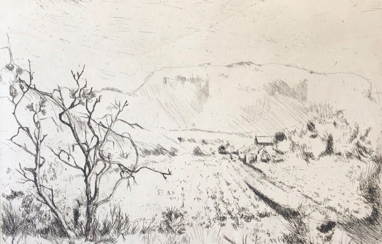 mas_en_bresse_pointe_seche_signee_fourcade_vers_1980