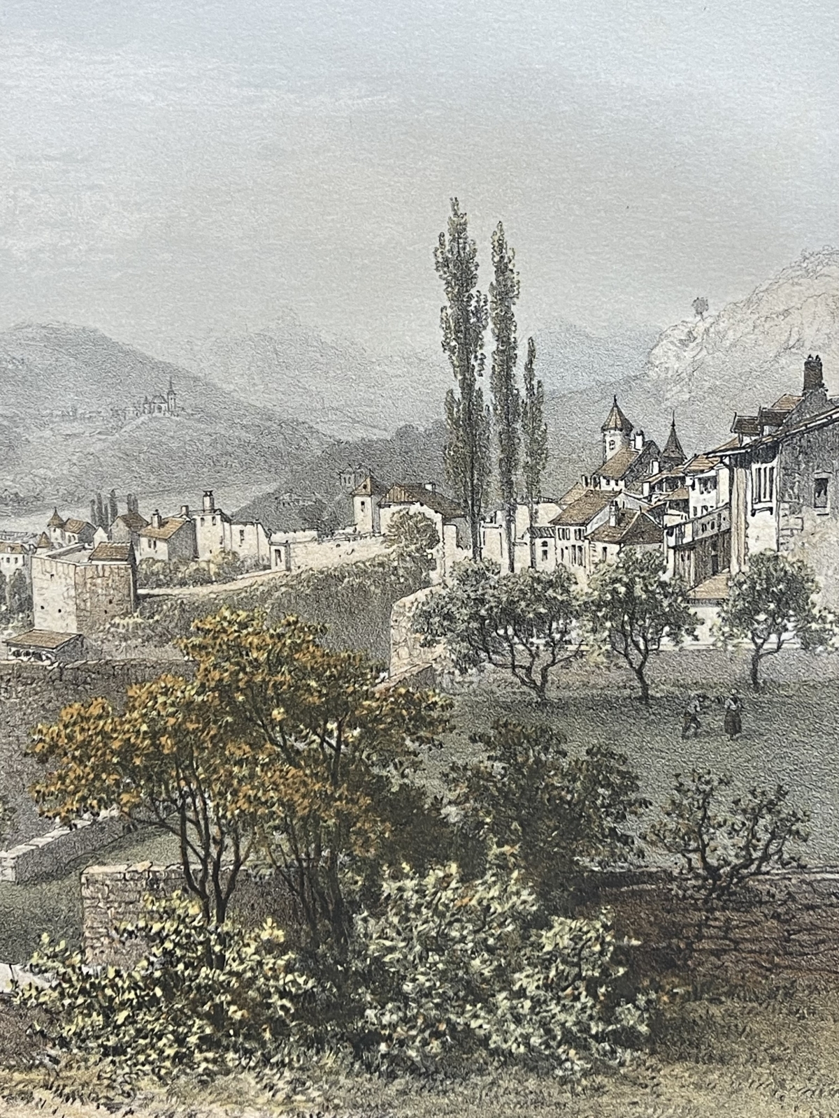 albertville_&_conflans_savoie_antique_lithograph_1864_felix_benoist_french_alps