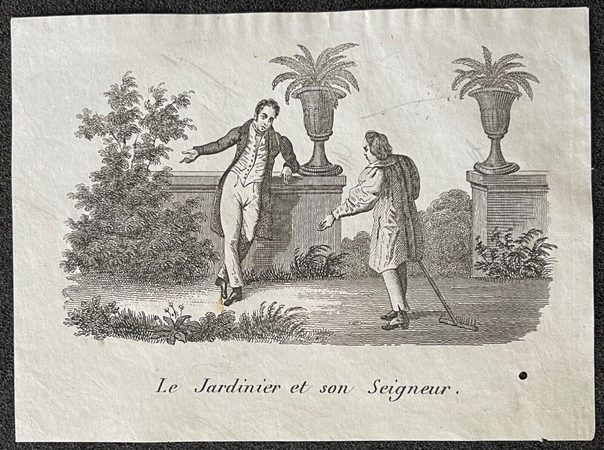 le_jardinier_et_son_seigneur_fable_la_fontaine_tirage_vers_1820