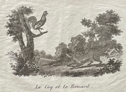 le_coq_et_le_renard_fable_la_fontaine_vers_1820