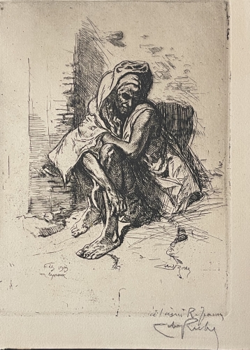 almery_lobel-riche_1880-1950_maroc_fes_un_lepreux_1919_orientaliste_signe