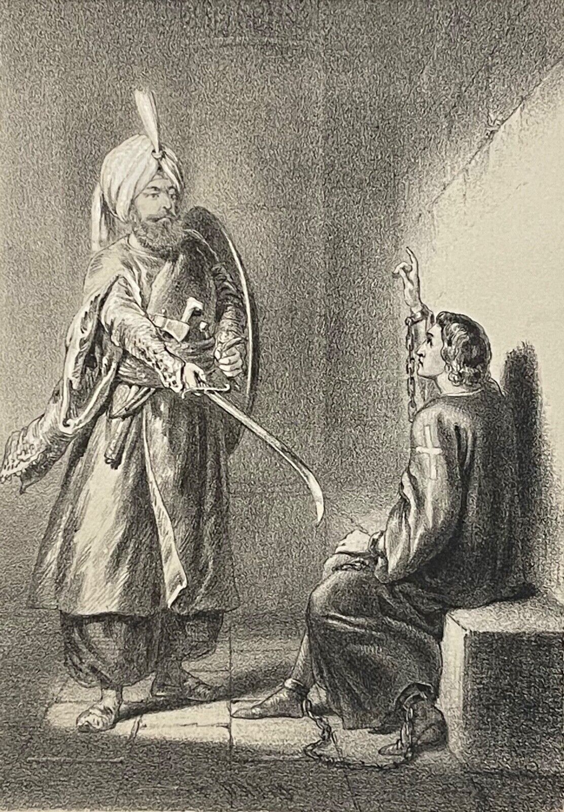 algerie_saint_louis_prisonnier_a_mansourah_lithographie_de_1858_france