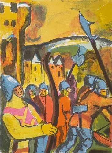 pierre_ambrogiani_1907-1985_lithographie_moyen_age_marseille_archer