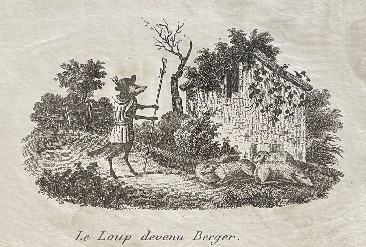 le_loup_devenu_berger_fable_la_fontaine_tirage_vers_1820_anonyme