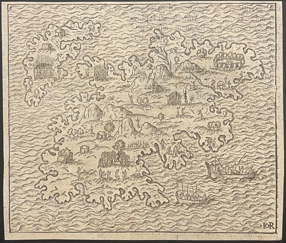 madagascar_1575_map_andre_thevet_woodcut_cosmographie_universelle_early_africa