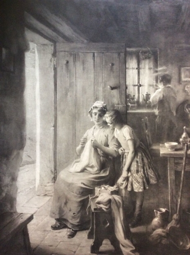 la_lecon_de_couture_couturiere_adrien_henri_tanoux_photogravure_1903