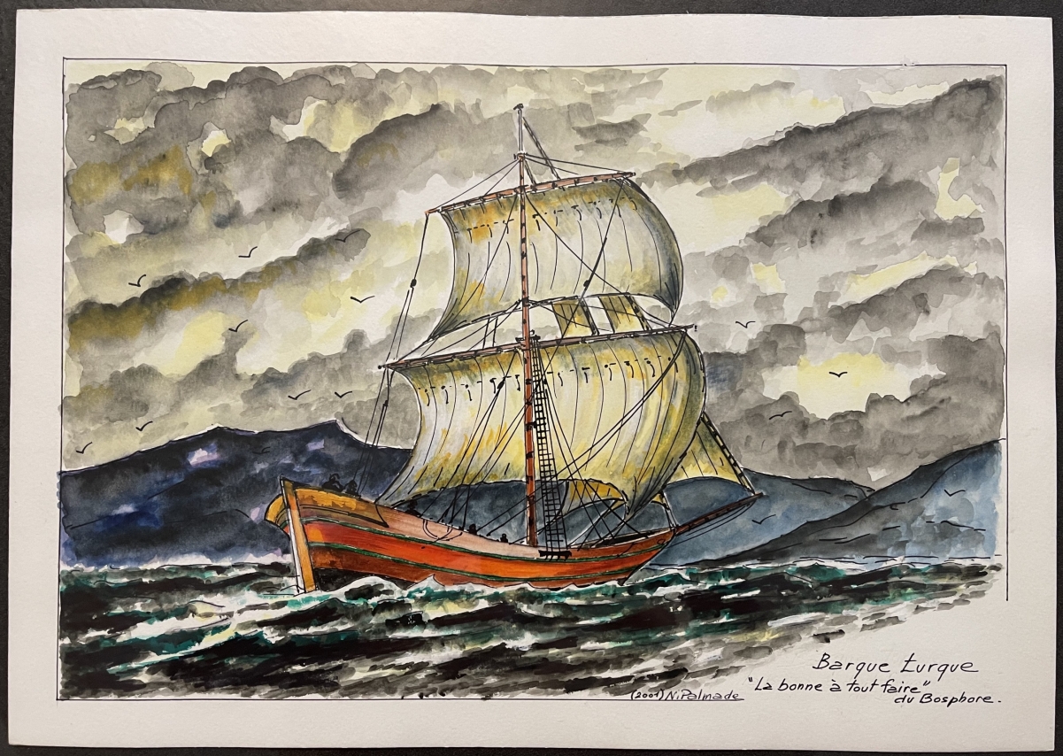 barque_turque_au_xixe_dans_le_bosphore_aquarelle_de_2001_marine