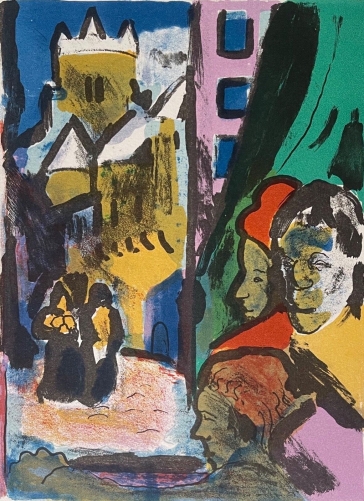 pierre_ambrogiani_1907-1985_lithographie_moyen_age_1948_marseille