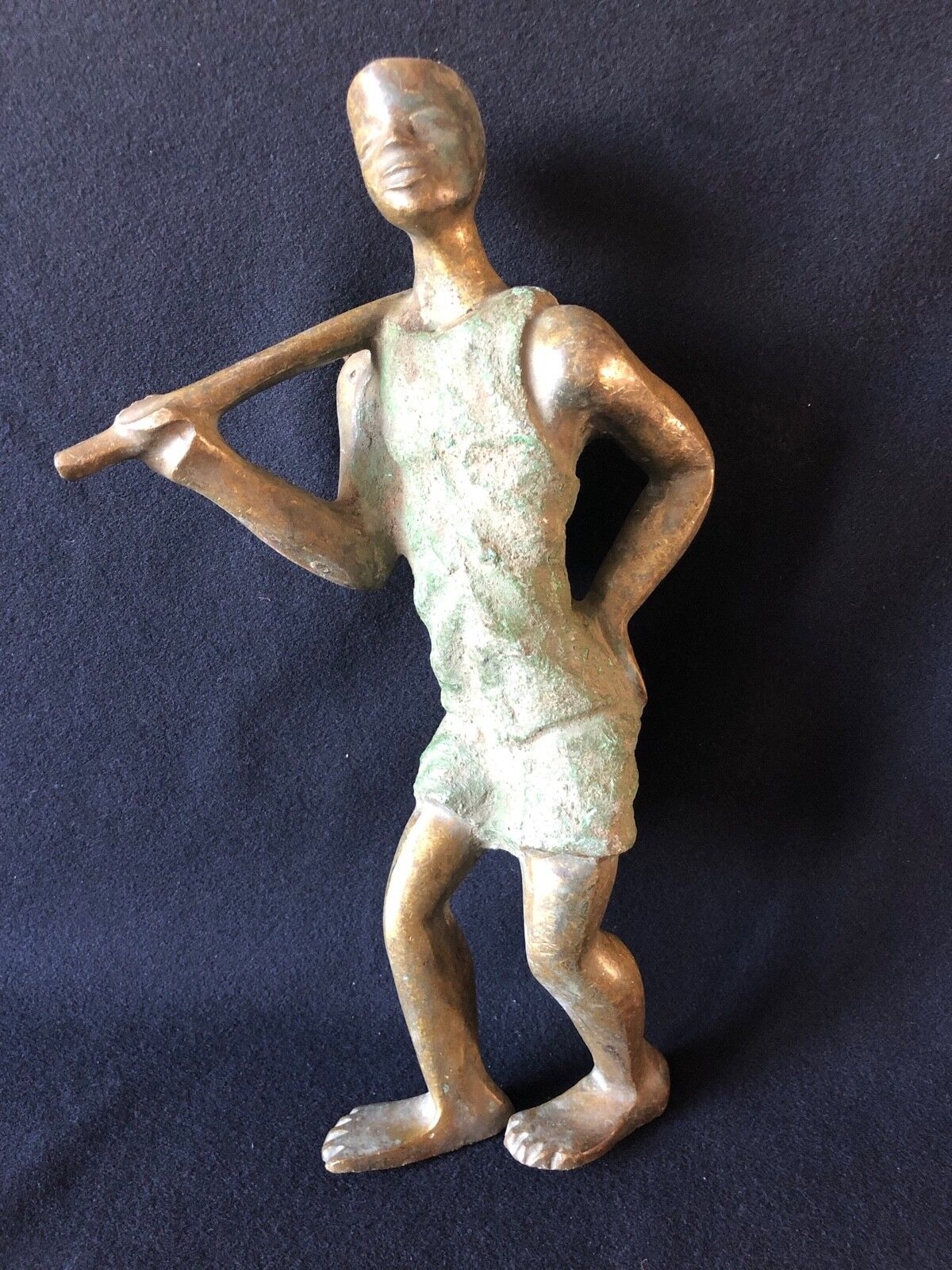 tchad_afrique__grand_paysan_en_bronze__h_35,5_cm,_6kg_600__vers_1960