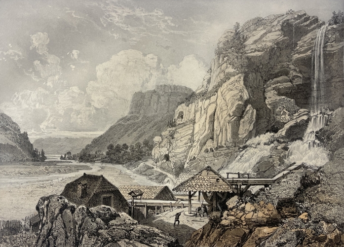 thones_cascade_and_cave_of_la_balme-de-thuy_haute-savoie_france_1864_antique