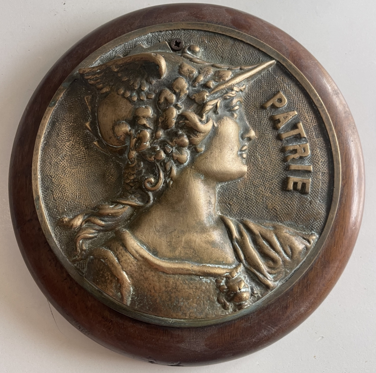 louis_bottee_la_patrie_french_bronze_medallion_marianne_19th_century_20cm