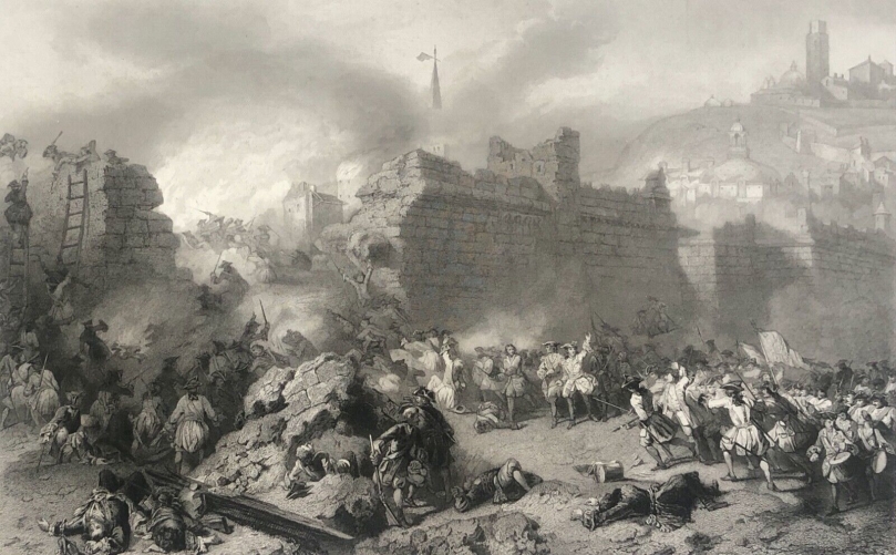 prise_de_lerida_1707_espagne_louis_xiv_gravure_1838_espagna_catalogne_cataluna