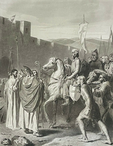 baudouin_ier_de_jerusalem_sempare_dedesse_1097_premiere_croisade_orient_c_1840