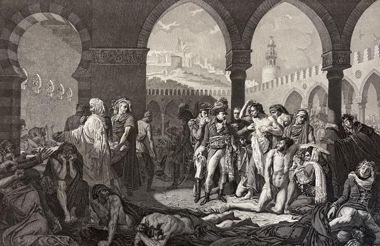 le_general_bonaparte_1799_visite_les_pestiferes_de_jaffa_napoleon_israel_1840