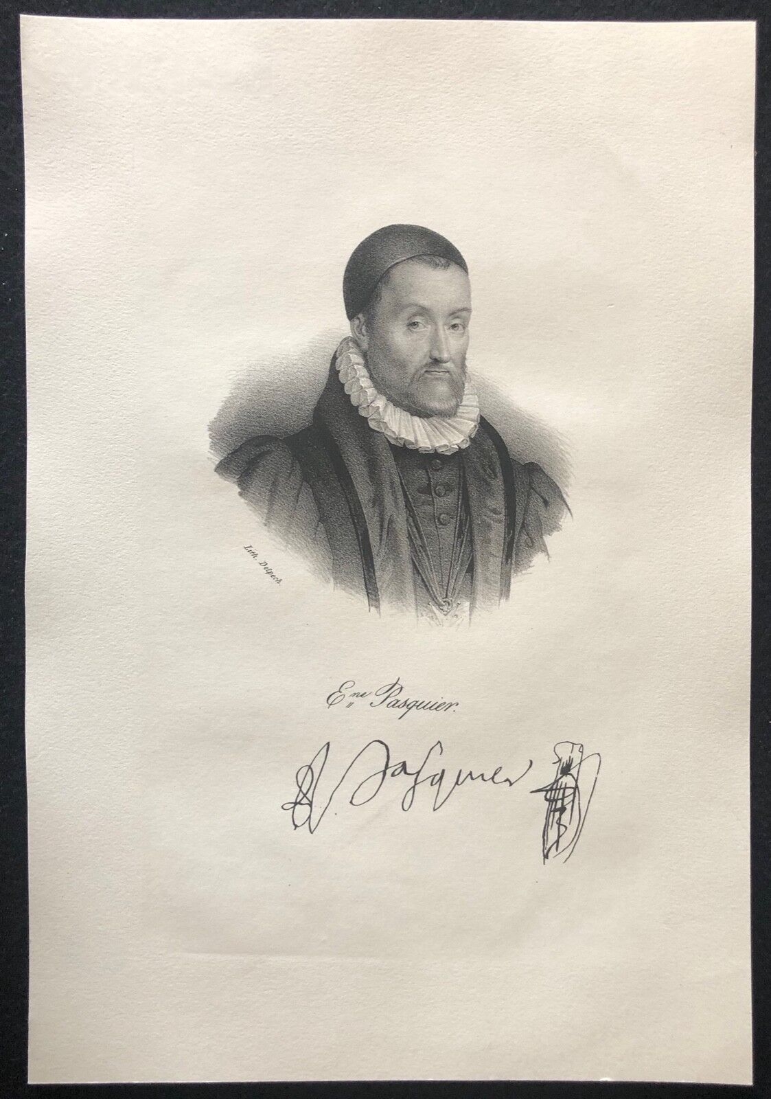 etienne_pasquier_1529-1615_magistrat_humaniste_ecrivain_lithographie_de_delpech_xixe