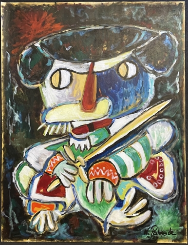 torero_tauromachie_corrida_acrylique_sur_papier_arches_1994