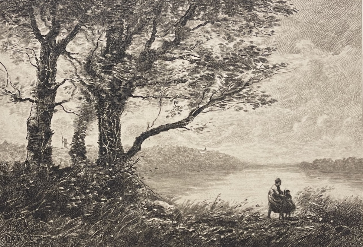 jean_baptiste_corot_le_gros_chene_graveur_charles_pinet_pointe_seche_de_1910