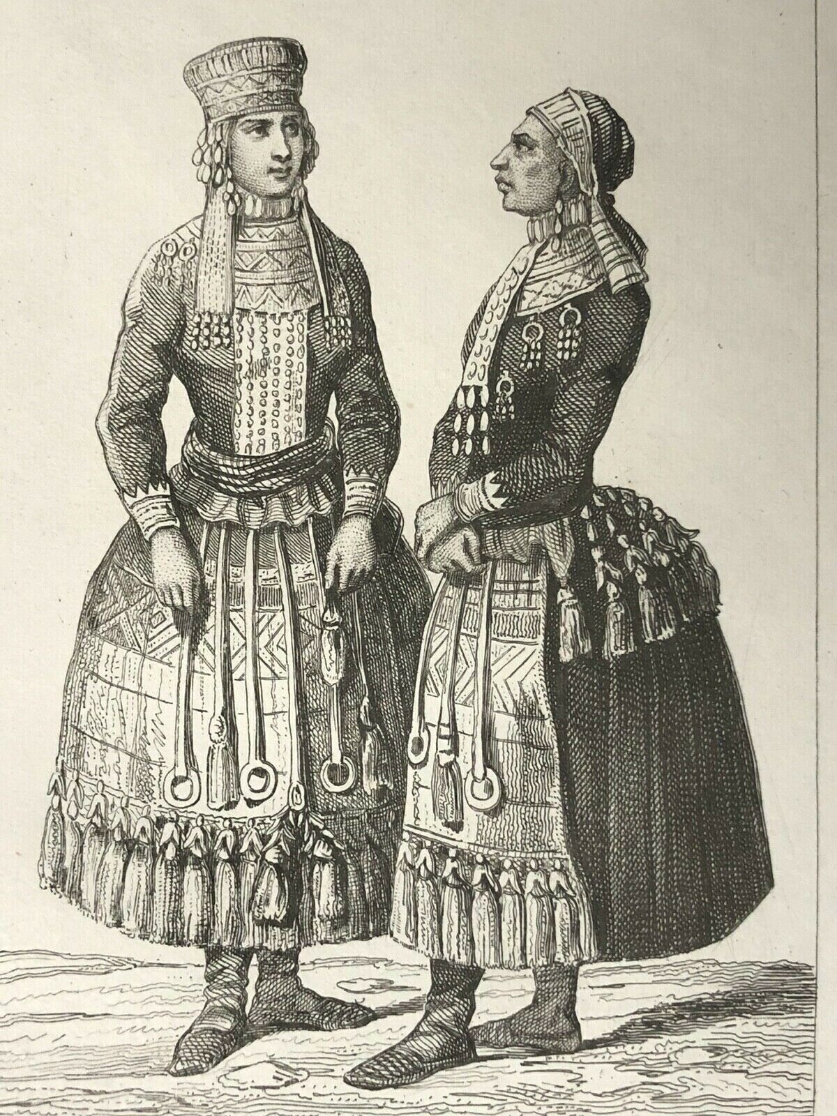 russie_costume_femme_mordve_gravure_1838_peuple_ouest_volga_coiffe_ceinture