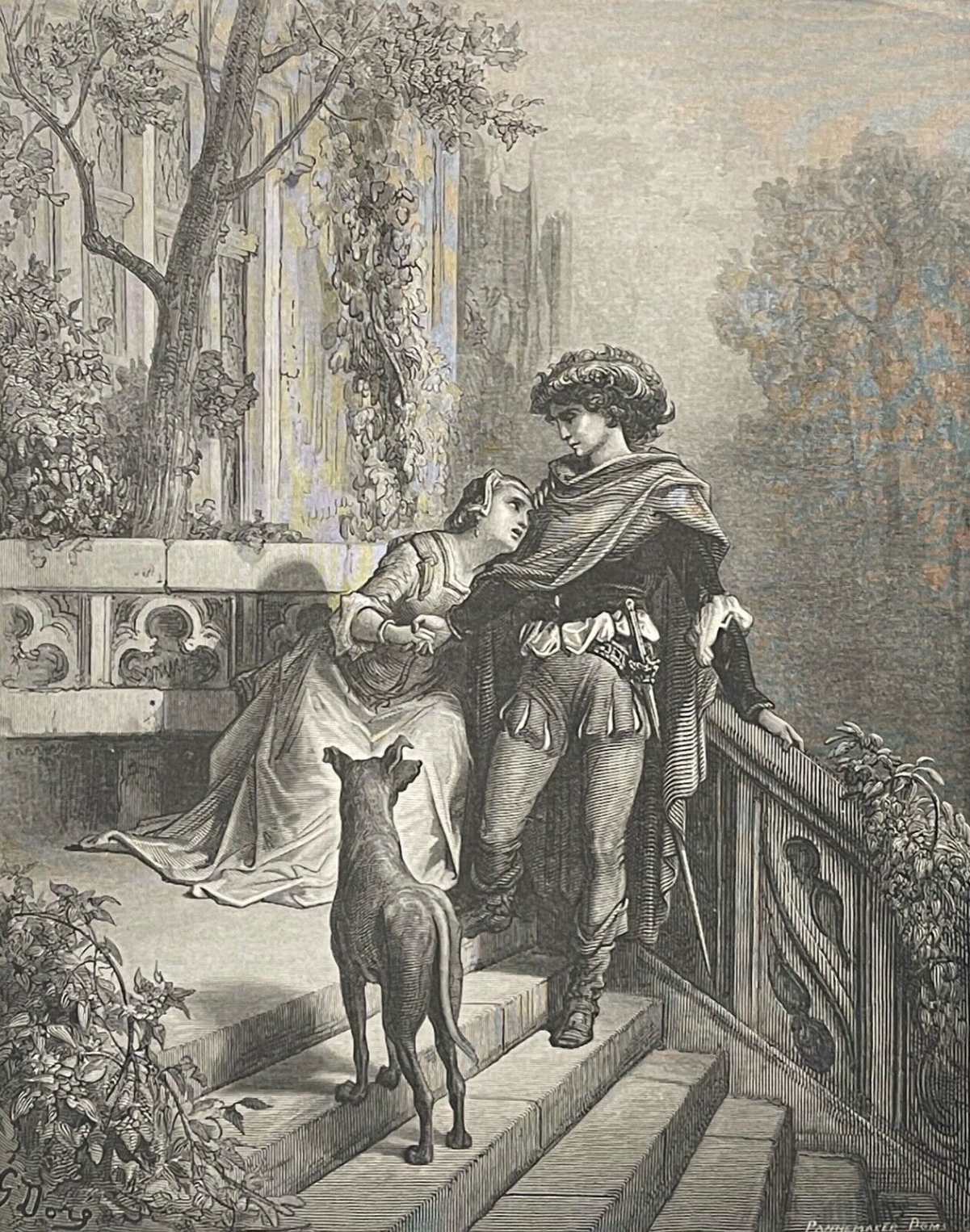 les_deux_pigeons_gustave_dore_xylographie_fable_de_la_fontaine_1868