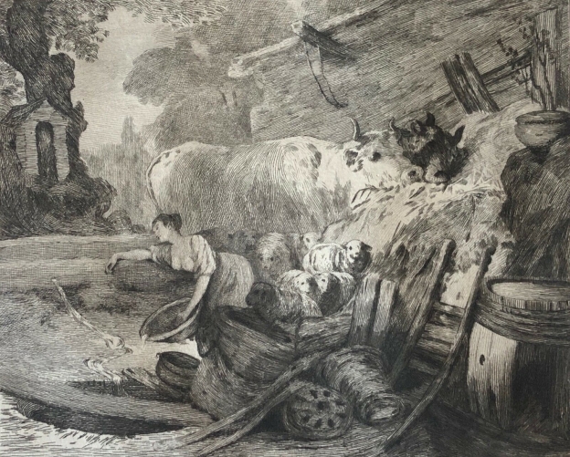 ricardo_de_los_rios_1846-1929_l???abreuvoir_d_apres_fragonard_grave_en_1880