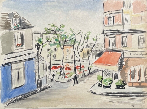 paris_montmartre_au_clairon_des_chasseurs_brasserie_aquarelle_de_1970_anonyme