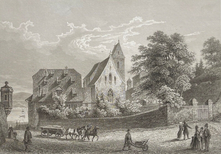 st_alban-kirche_und_mühlenberg_monastere_vers_1860_suisse