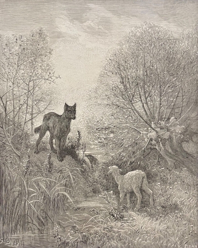 le_loup_et_l???agneau_gustave_dore_xylographie_fable_de_la_fontaine_1868